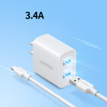 20W Dual-port Charging Head Multi-port Usb Universal Data Cable