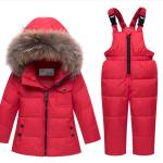 New children's sling down jacket two-piece sling down pants boys warm outer suit