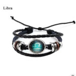 Twelve constellation glass piece couple bracelet