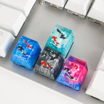 Scenery Koi Backspace Resin Keycaps For Cherry Mx Switch