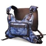 Men's Outdoor Vintage Top Layer Cowhide Chest Bag