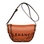 Acrylic Letter Shoulder Soft Leather Square Bag