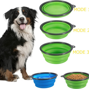 350 And 1000ML Dog Bowls Folding Silicone Puppy Food Container Portable Cat Water Feeder For Travel Walking Pet Supplies