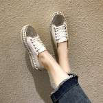 Fashion all-match sneakers flat leather fairy shoes