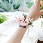 Wedding New Bridesmaid Wrist Flower Simulation Flower Groom Best Man Corsage