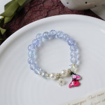 Women's Fashion Pearl And Crystal Beaded Bracelet