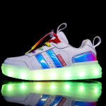 Children's Cotton LED Colorful Light Rechargeable Shoes