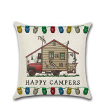 New Cartoon Camper RV Dining Car Series Linen Pillow Case