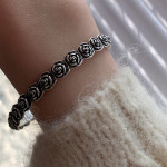 Rose Flower Retro Fashion Heavy Industry Personality Temperament Bracelet