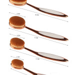 Rose Gold Toothbrush Type Makeup Brush Set