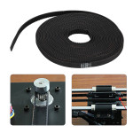 3D Printer Accessories 5mx6mm Black Rubber Timing Belt Synchronous Wheel Kit for Prusa / MendelMax