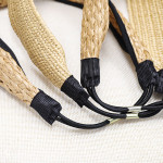 Raffia Hand-woven Fabric Wide Headband Hairband Literary Hair Accessories