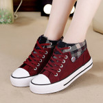 High-top canvas shoes