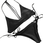 Sexy Low Waist Bikini Solid Color Female Swimsuit