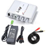 Le Pai LP-838 car home 12V computer amplifier 2.1 channel with subwoofer adjustment small amplifier