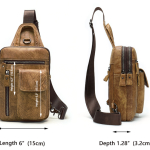 Men's Leather Chest Bag Vintage Top Layer Leather One-shoulder Crossbody Bag