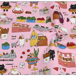 Thick Cotton Cute Cat Print Fabric Handmade DIY Mouth Gold Bag Tablecloth Cloth Cotton Pure Cotton