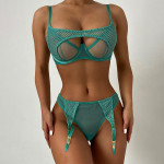 Temptation Underwear Transparent Mesh Sexy Two-piece Suit