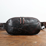 First Layer Cowhide Men's Chest Leather Wash Made Old Shoulder Bag