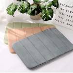 Home Bath Mat Coral Fleece Bathroom Carpet Water Absorption Non-slip Memory Foam Absorbent Washable Rug Toilet Floor Mat