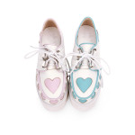 Harajuku Gothic Heart-shaped Tie Platform Pancake