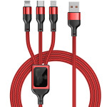 Three-in-one Data Cable 66W Quick Charge One Drag Three