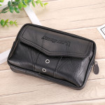 Men's Leather Belt Waist Bag With Large Capacity