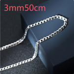 S925 Sterling Silver Simple Trendy Men's Curb Necklace Domineering Cuban Clavicle Chain