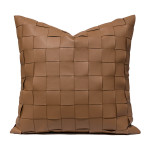 Scandinavian Woven Living Room Sofa Leather Pillow Covers