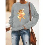 Women's Round Neck Long-sleeved Sweater