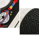 New Embroidery Rainbow Thin Style Breathable Trendy Canvas Shoes