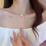 Women's Fashion Temperament Long Pearl Pendant Necklace