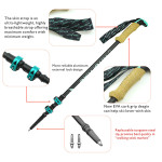 Straight handle external lock trekking pole for sports travel