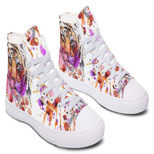 Printed Couple High-top Canvas Shoes