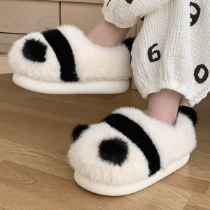 Women's Full Heel Cotton Slippers In Winter