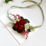 Wedding New Bridesmaid Wrist Flower Simulation Flower Groom Best Man Corsage