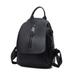 Anti Theft Leather Travel Women's Multi-layer Backpack