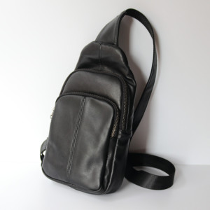 Men's Sports Cross-body Bag Top Layer Cowhide Business Backpack