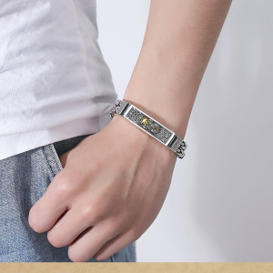 Mode Antike Pixiu Thai Silber Armband