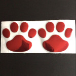 PVC Pair Hand-shaped Brush Dog Footprints Car Sticker Bumper Scratch Hidden Personality Stickers