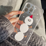 Christmas Snowman Mobile Phone Case Transparent Bracket