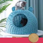 Imitation Rattan Semi-enclosed Cat Pet Kennel