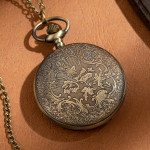 Hollow Classical Mechanical Parts Bronze Mechanical Pocket Watch