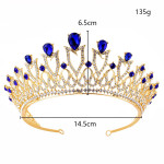 New Wedding Accessories Headband Korean Sweet Princess Alloy Rhinestone Multicolor Bridal Crown Headdress