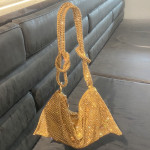 Women's Fashion Simple Rhinestone Underarm Bag