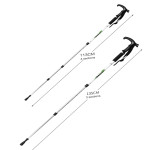 Outdoor Ultra-light Folding Trekking Pole Aluminum Alloy Telescopic Straight Handle