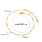 Stainless Steel Anklet Chain Foot Ornaments Female Casual Retro Travel Beach Anklet