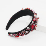 Hairband Fashionable Temperament Luxurious Full Diamond Ruby Red