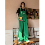 Ins Retro Corduroy Overalls Women's Loose One-piece Wide-leg Pants