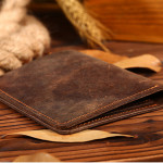 Vintage Crazy Horse Leather Men's Short Wallet